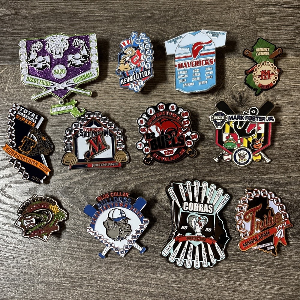 Cooperstown 2020 Baseball Collectors Pins Lot #2 12 Pieces
